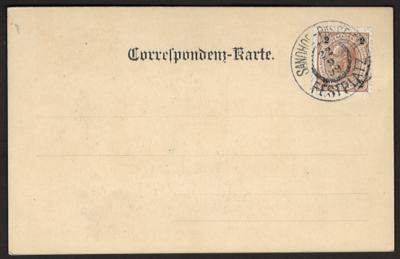 Poststück - Österr. Monarchie - Sonderstempel "Sandhof - Passeier - Festplatz" aus 1899auf ungelaufener AK, - Stamps and postcards