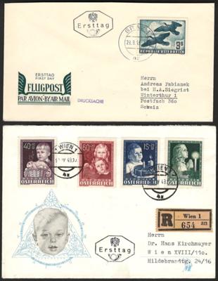 Poststück - Österr. Partie FDCs - u. Ersttagsbriefe - Stamps and postcards