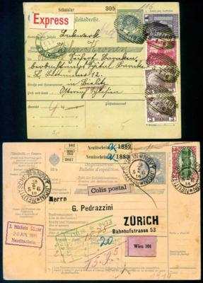 Poststück - Österr. über 100 Postbegleitadressen mit Ausg. 1906/14, - Známky a pohlednice