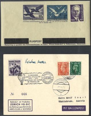 Poststück - Partie Ballonpost Österr. ab 1948, - Francobolli e cartoline