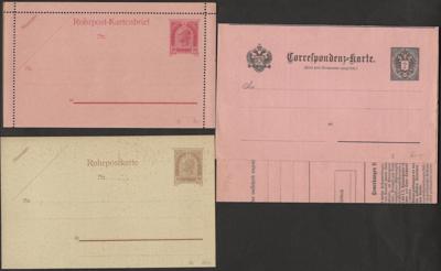 Poststück - Partie Poststücke Österr. ab (meist) Monarchie mit viel Ganzsachen, - Stamps and postcards