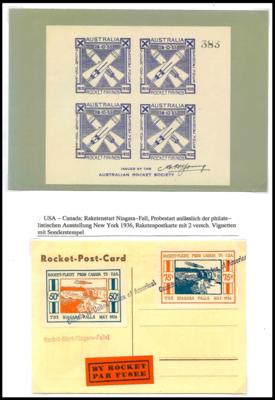 Poststück - Partie Raketenpost Österr. mit etwas Ausland, - Stamps and postcards