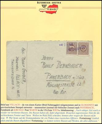 Poststück - Seltener Schmuggelbrief - Stamps and postcards