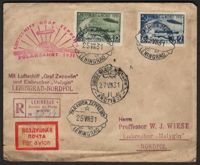 Poststück - Sowf. Union Zepp. Flug Nr.402B/05B a. Bedarfs-(?) brief, - Známky a pohlednice