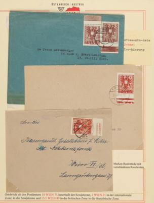 Poststück - Wien 1945 - Wappenmarken - Stamps and postcards