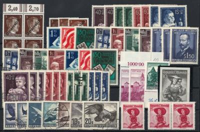 **/*/gestempelt - Bestand Österr. 1945/2001, - Briefmarken und Ansichtskarten