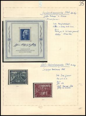 **/*/gestempelt/Briefstück/Poststück - Sammlung DDR ab 1949 mit Sowjet. Zone, - Francobolli e cartoline