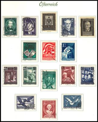 */gestempelt - Österr. - Sammlung  1945/1957, - Stamps and postcards
