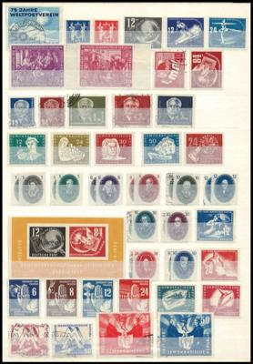 .gestempelt/*/**/Poststück - DDR - Sammlung  1949/1982 mit vielen besseren Werten u. Blöcken, - Stamps and postcards