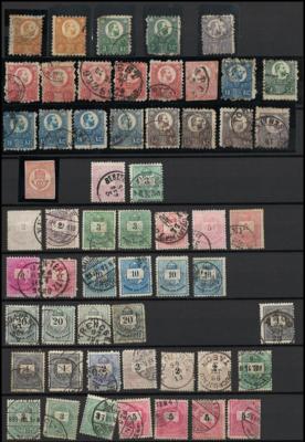 **/*/gestempelt/Poststück - Reichh. Partie Ungarn ab 1871, - Briefmarken und Ansichtskarten