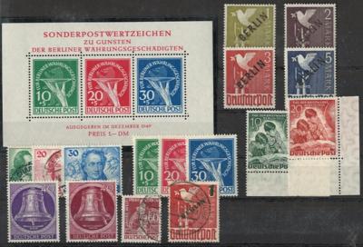 **/gestempelt - Sammlung Berlin 1949/1969 u.a. mit Bl. Nr. 1 **, - Briefmarken und Ansichtskarten