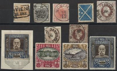 **/*/gestempelt - Sammlung/Bestand ÖSterr. Monarchie bis II. Rep., - Stamps and postcards