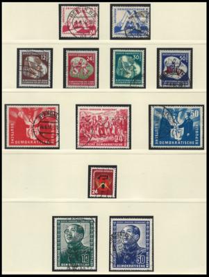 .gestempelt - Sammlung DDR ab 1948 mit Dubl., - Stamps and postcards