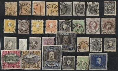 .gestempelt/* - Sammlung Österr. Monarchie ab 1850 mit LOmbardei, - Briefmarken und Ansichtskarten