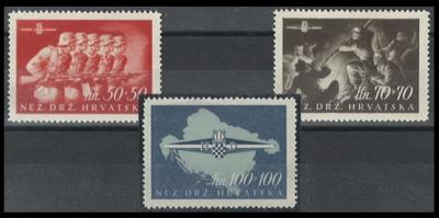 ** - Kroatien Nr. 170/72 (Sturmdivision), - Briefmarken und Ansichtskarten