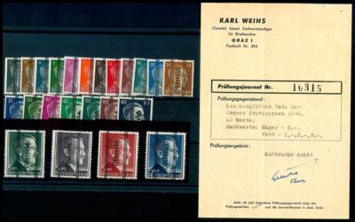 ** - Österr. 1945 - Grazer Aushilfs-Ausg. Nr. 674/96, - Známky a pohlednice