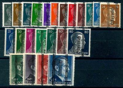 ** - Österr. 1945 - Grazer Aushilfs-Ausgabe Nr. 674/96, - Stamps and postcards