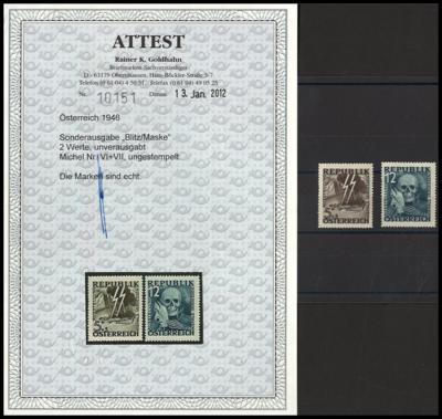 (*) - Österr. Blitz/Totenkopf, - Stamps and postcards