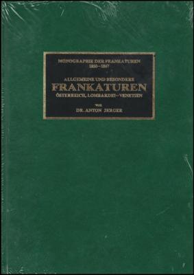 Literatur: Dr. Jerger - 2 Bände - "Allgemeine und besondere Frankaturen" sowie "Mischfrankatu", - Francobolli e cartoline