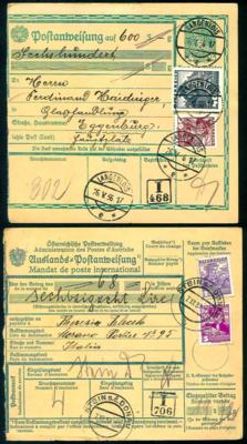 Poststück/Briefstück - Österr. I. Rep. - Partie div. Postanweisungen der 1930er u.a. aus LANGENLOIS, - Briefmarken und Ansichtskarten