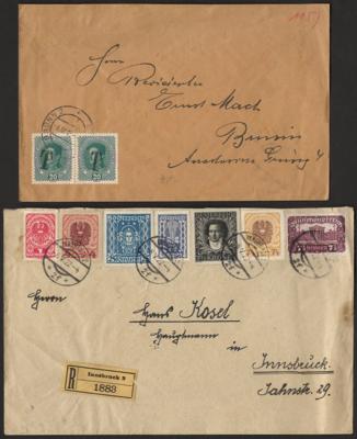 Poststück/Briefstück - Partie Poststücke - Briefmarken und Ansichtskarten