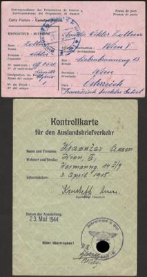 Poststück/Briefstück - Partie Poststücke D.Reich mit "Ostmark" u. Dokumaterial, - Briefmarken und Ansichtskarten