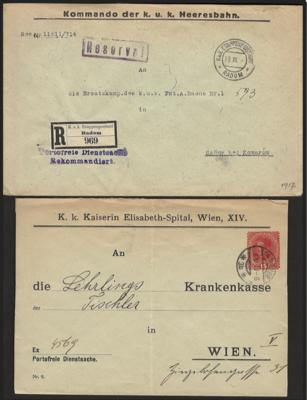 Poststück/Briefstück - Partie Poststücke Österr. Monarchie mit Feldpost u. Bosnien, - Briefmarken und Ansichtskarten