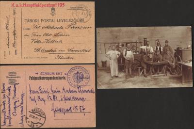 Poststück - Interess. Partie Feldpostbelege des I. WK, - Známky a pohlednice