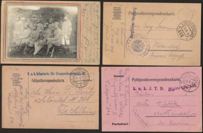 Poststück - Interess. Partie Österr. Feldpost - Briefmarken und Ansichtskarten