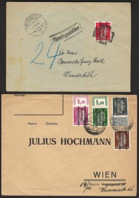 Poststück - Österr. 1945 - Partie phila. Belege Grazer Ausgabe aus Werndorf, - Stamps and postcards