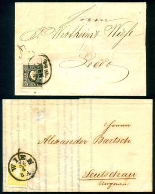 Poststück - Österr. - Partie Briefe mit Frankaturen d. Ausg. 1858, - Známky a pohlednice