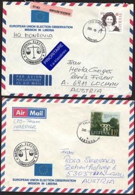 Poststück - Österr. UNO Wahlbeobachterpost 2005 Liberia, - Francobolli e cartoline