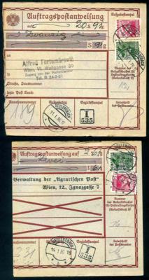 Poststück - Partie Postanweisungen Österr. I. Rep. der 1930er aus NEULENGBACH, - Briefmarken und Ansichtskarten