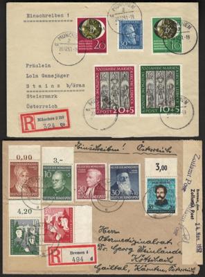 Poststück - Partie Poststücke meist Nachkriegsdeutschland, - Stamps and postcards