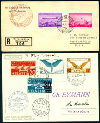 Poststück - Schweiz/Liechtenstein - Známky a pohlednice