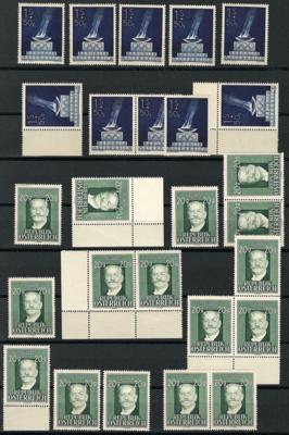 ** - Bestand Österr. 1947/1956 in verschiedenen Mengen, - Stamps and postcards
