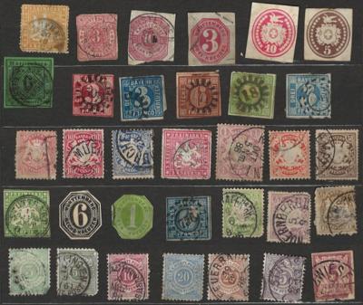 */gestempelt - Alter Sammlungsrest altd. Staaten, - Stamps and postcards