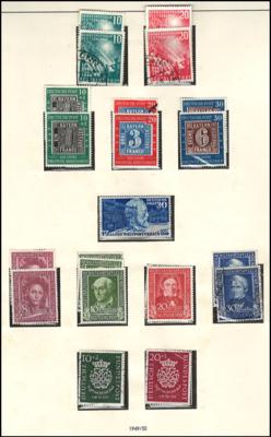 **/*/gestempelt - Ansammlung West- und Ostdeutschland mit mittl. Sätzen, - Stamps and postcards