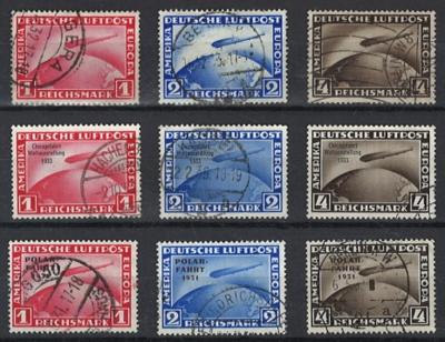 .gestempelt - D.Reich Zepp. Flug Nr. 423/24, - Stamps and postcards