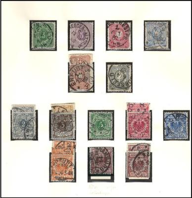 .gestempelt/*/** - Kl. Sammlung D.Reich Ausg. 1872/1945 mit Flugpost u. Dienstm., - Stamps and postcards