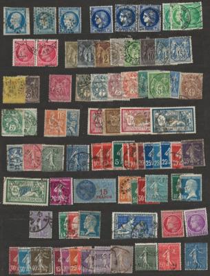 .gestempelt - Partie Frankreich, - Stamps and postcards