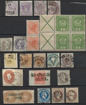 .gestempelt/*/** - Partie Österr. Monarchie ab Ausg. 1850 mit etwas Levante, - Stamps and postcards