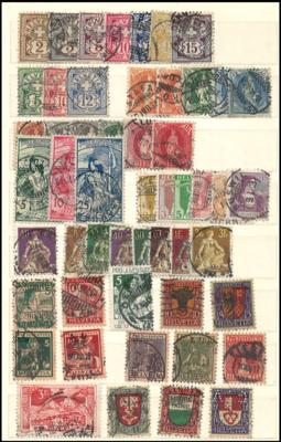 .gestempelt - Partie Schweiz, - Stamps and postcards