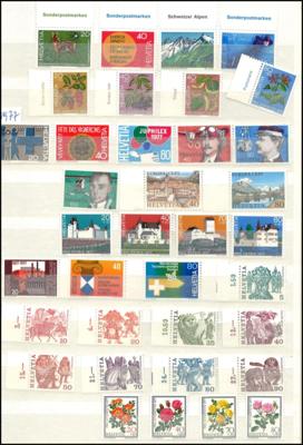 **/*/gestempelt - Partie Schweiz u.a. mit etwas FRANKATURWARE, - Stamps and postcards
