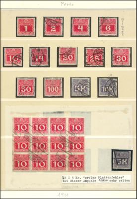 .gestempelt/* - Sammlung Portom. Österr. ab Monarchie, - Stamps and postcards