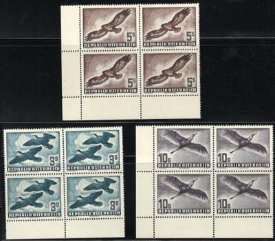 ** - Österr. - Flug 1950/53 in Viererbl., - Stamps and postcards