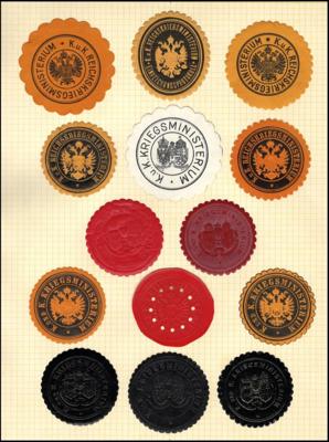 (*) - Österr. Monarchie - Reichh. partie Militärische Verschlußmarken - Kommanden und Kriegsministerium mit Sektionen, - Briefmarken und Ansichtskarten