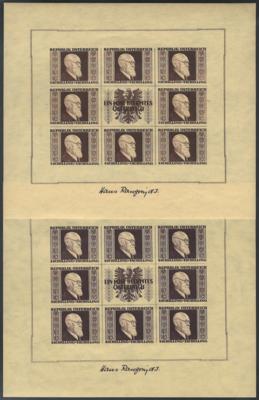 ** - Österr. - RENNERBLOCK (übl. Unebenh.), - Stamps and postcards