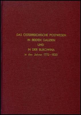 Literatur: "Das Österreichische Postwesen in beiden Galizien u. in der Bukowina in den Jahren 1772-1820", - Stamps and postcards