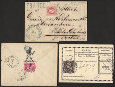 Poststück/Briefstück - Partie Poststücke Österr. Monarchie ab Ausg. 1850, - Stamps and postcards